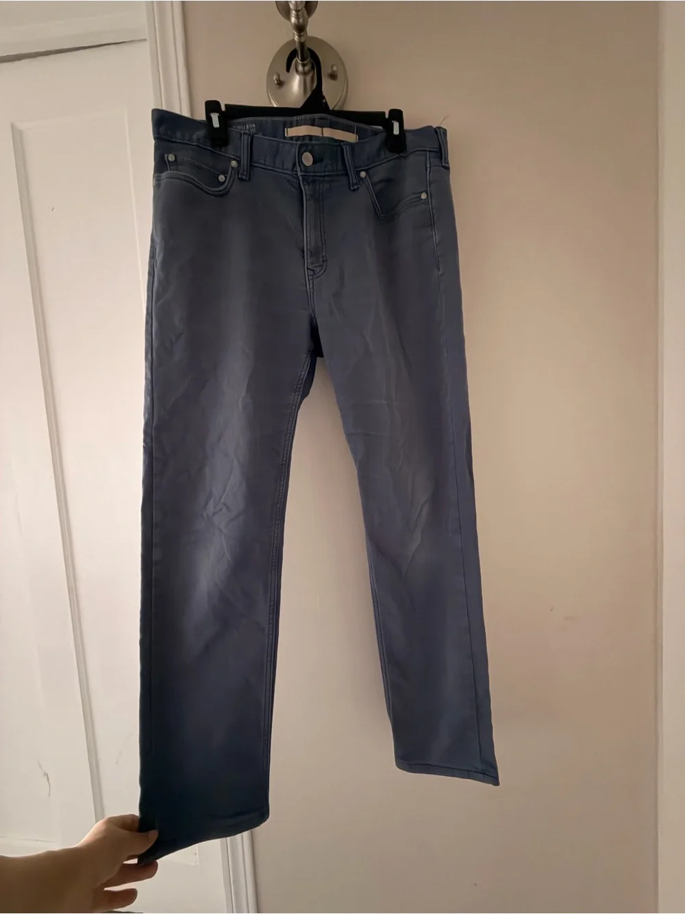 Banana Republic TravelJean Slim Straight Men's Slate Blue Jeans